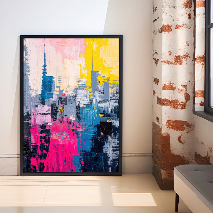 Abstract Tokyo Painting Wall Decor Wall Art Abstract Tokyo Landscape Wall Hanging Home Décor Japanese City Gift Art Lovers Modern Print