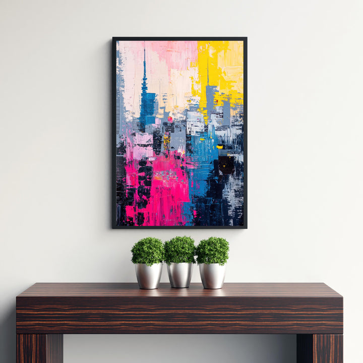 Abstract Tokyo Painting Wall Decor Wall Art Abstract Tokyo Landscape Wall Hanging Home Décor Japanese City Gift Art Lovers Modern Print