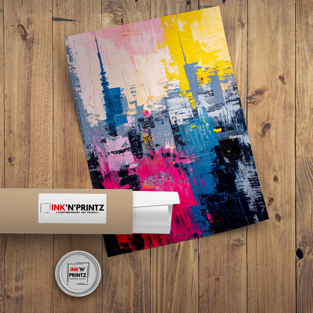 Abstract Tokyo Painting Wall Decor Wall Art Abstract Tokyo Landscape Wall Hanging Home Décor Japanese City Gift Art Lovers Modern Print