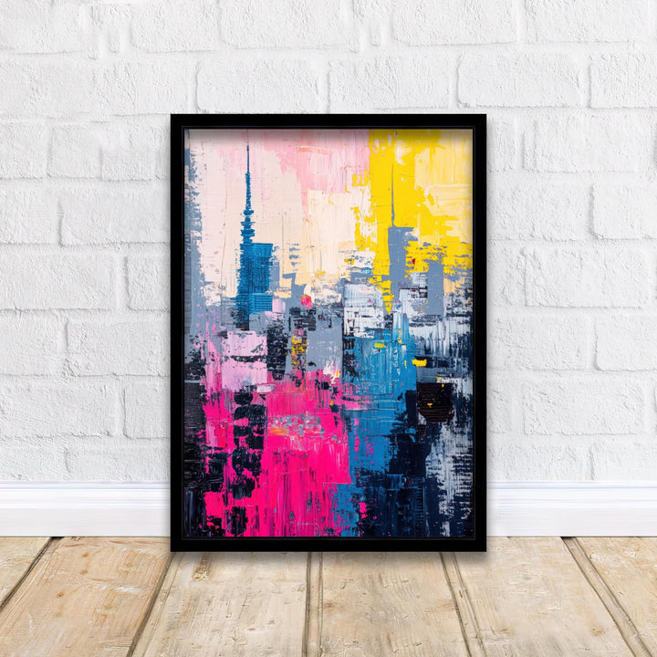 Abstract Tokyo Painting Wall Decor Wall Art Abstract Tokyo Landscape Wall Hanging Home Décor Japanese City Gift Art Lovers Modern Print