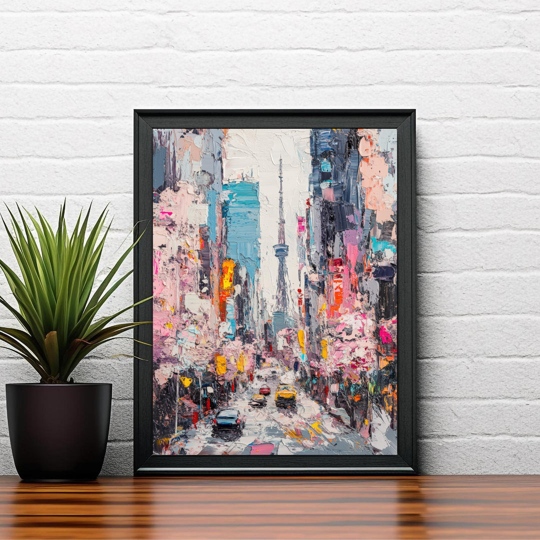 Abstract Tokyo Painting Wall Decor Wall Art Abstract Tokyo Landscape Wall Hanging Home Décor Japanese City Gift Art Lovers Modern Print