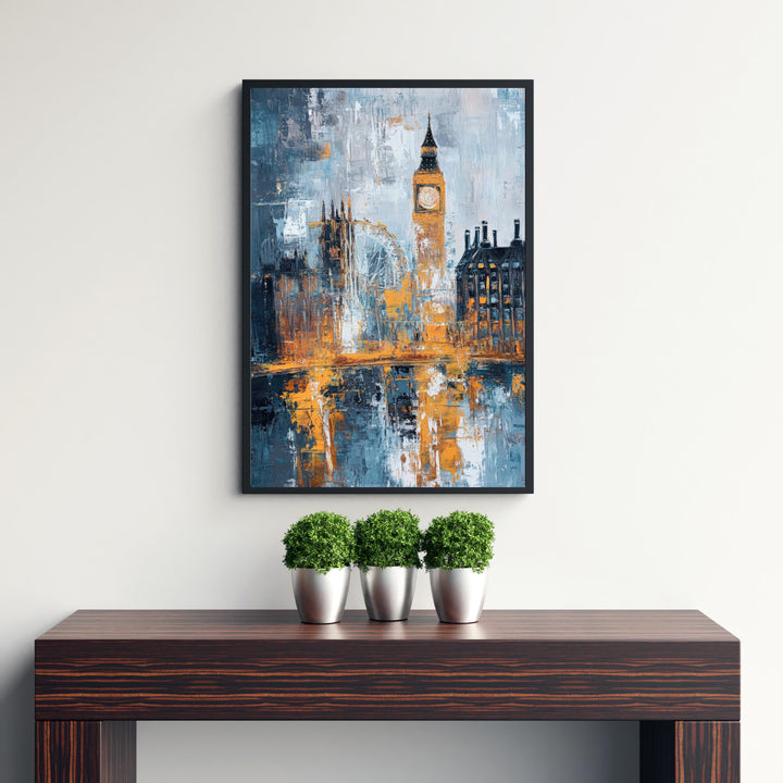 Abstract London Travel Poster Wall Decor Wall Art Abstract London Landscape Wall Hanging Home Décor UK City Gift Art Lovers Modern Print