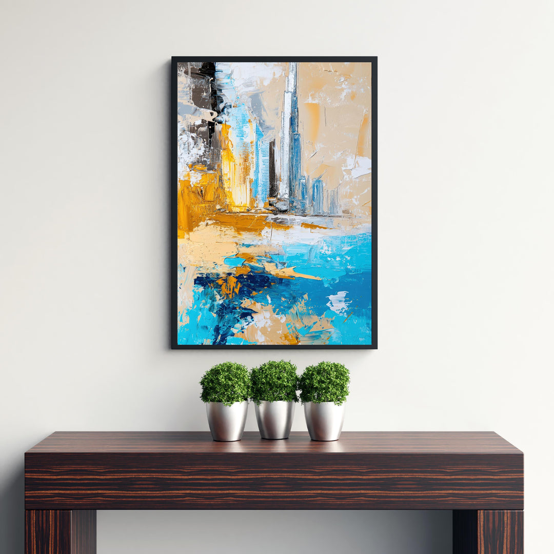 Abstract Dubai Travel Poster