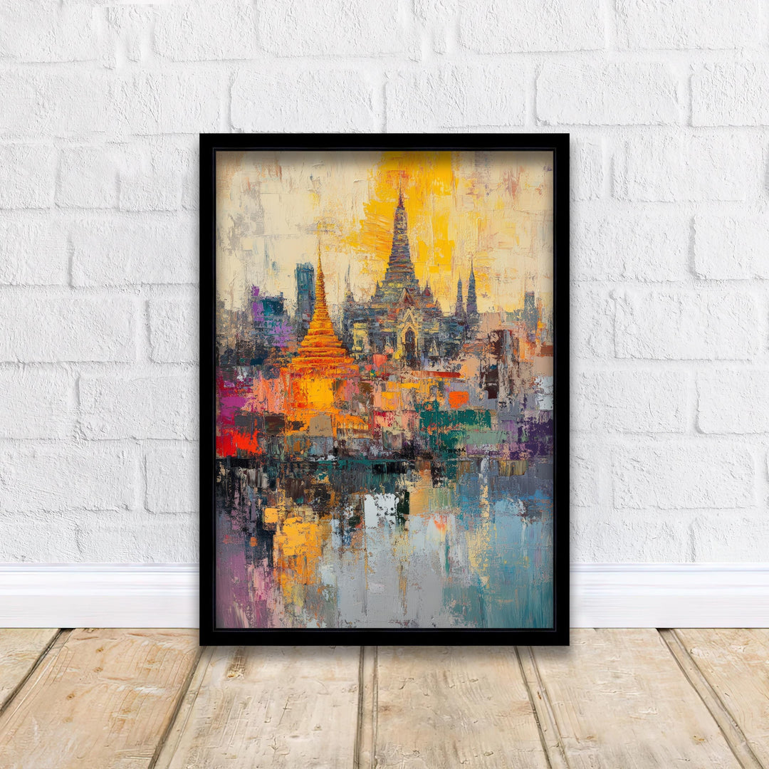 Abstract Bangkok Travel Poster