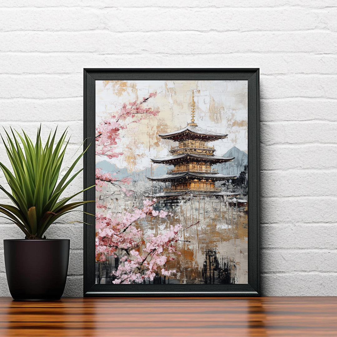 Abstract Kyoto Travel Poster Wall Decor Wall Art Abstract Kyoto Landscape Wall Hanging Home Décor Japanese City Gift Art Lovers Modern Print