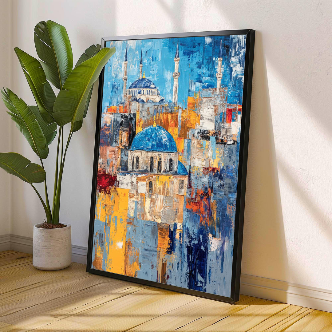 Abstract Istanbul Travel Poster Wall Decor Wall Art Abstract Istanbul Skyline Wall Hanging Home Décor Turkish City Gift Art Lovers Modern