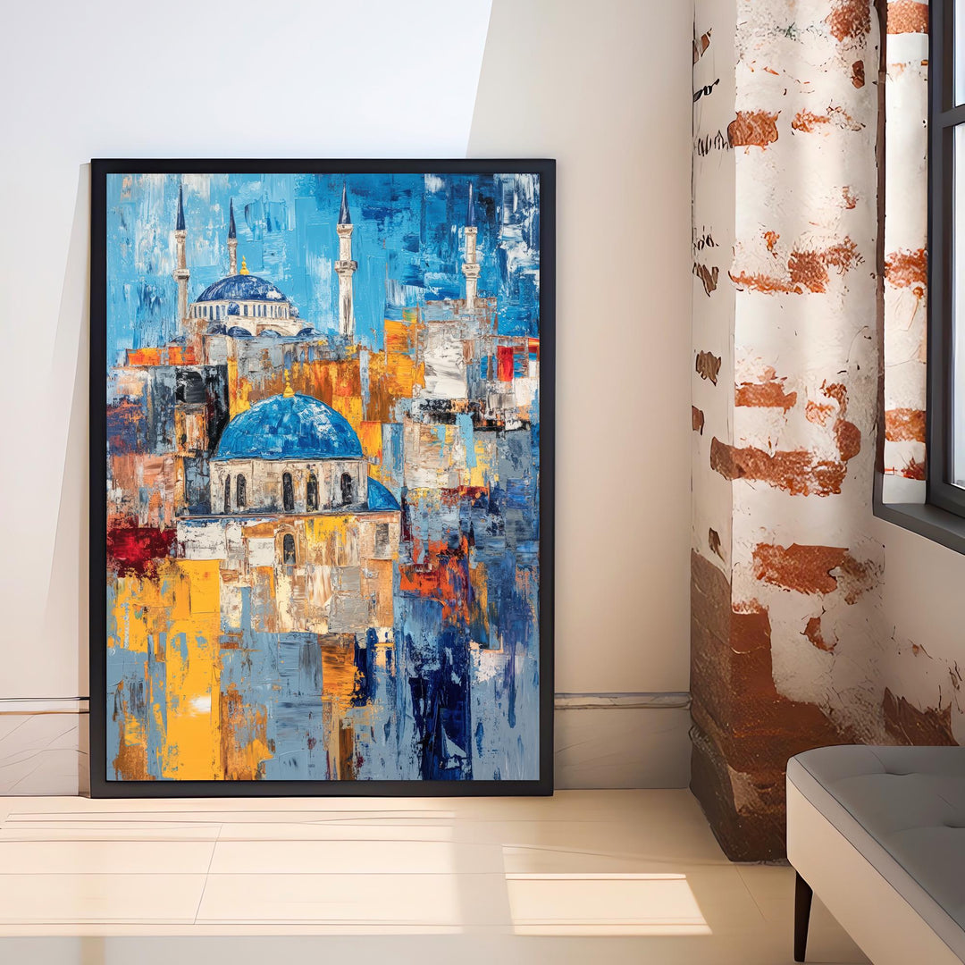 Abstract Istanbul Travel Poster Wall Decor Wall Art Abstract Istanbul Skyline Wall Hanging Home Décor Turkish City Gift Art Lovers Modern