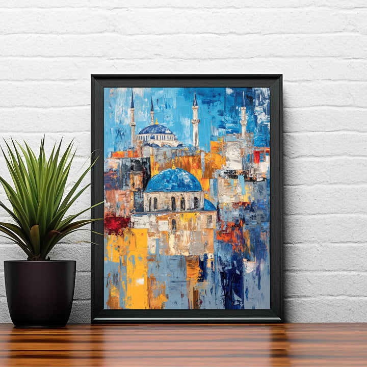 Abstract Istanbul Travel Poster Wall Decor Wall Art Abstract Istanbul Skyline Wall Hanging Home Décor Turkish City Gift Art Lovers Modern