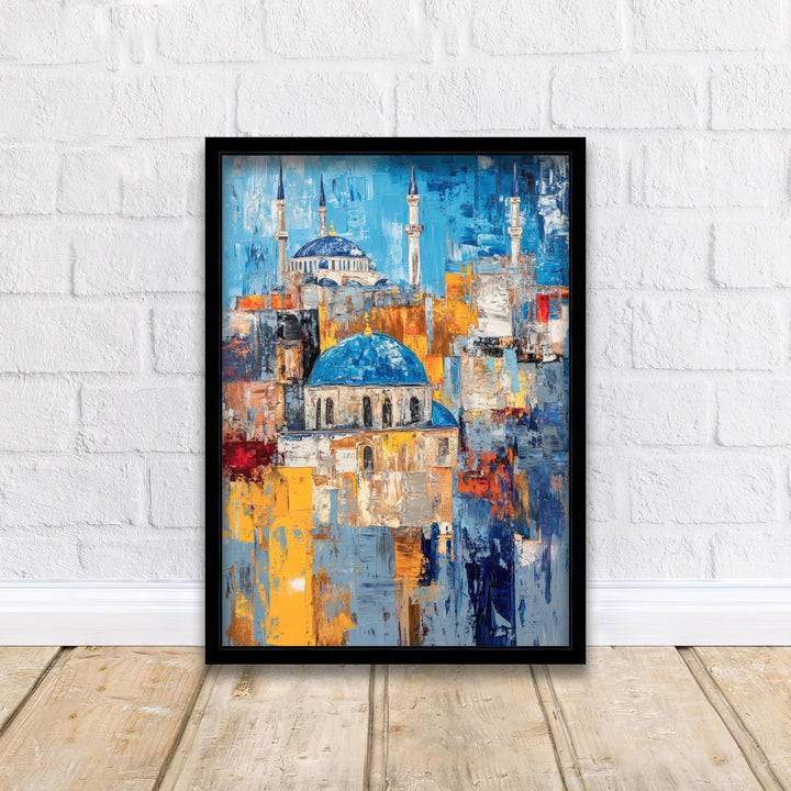 Abstract Istanbul Travel Poster Wall Decor Wall Art Abstract Istanbul Skyline Wall Hanging Home Décor Turkish City Gift Art Lovers Modern