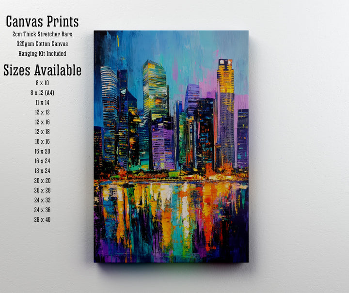 Abstract Singapore Travel Poster Wall Decor Wall Art Abstract Singapore Skyline Wall Hanging Home Décor City Gift Art Lovers Modern Print