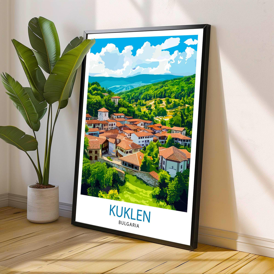 Kuklen Bulgaria Travel Poster