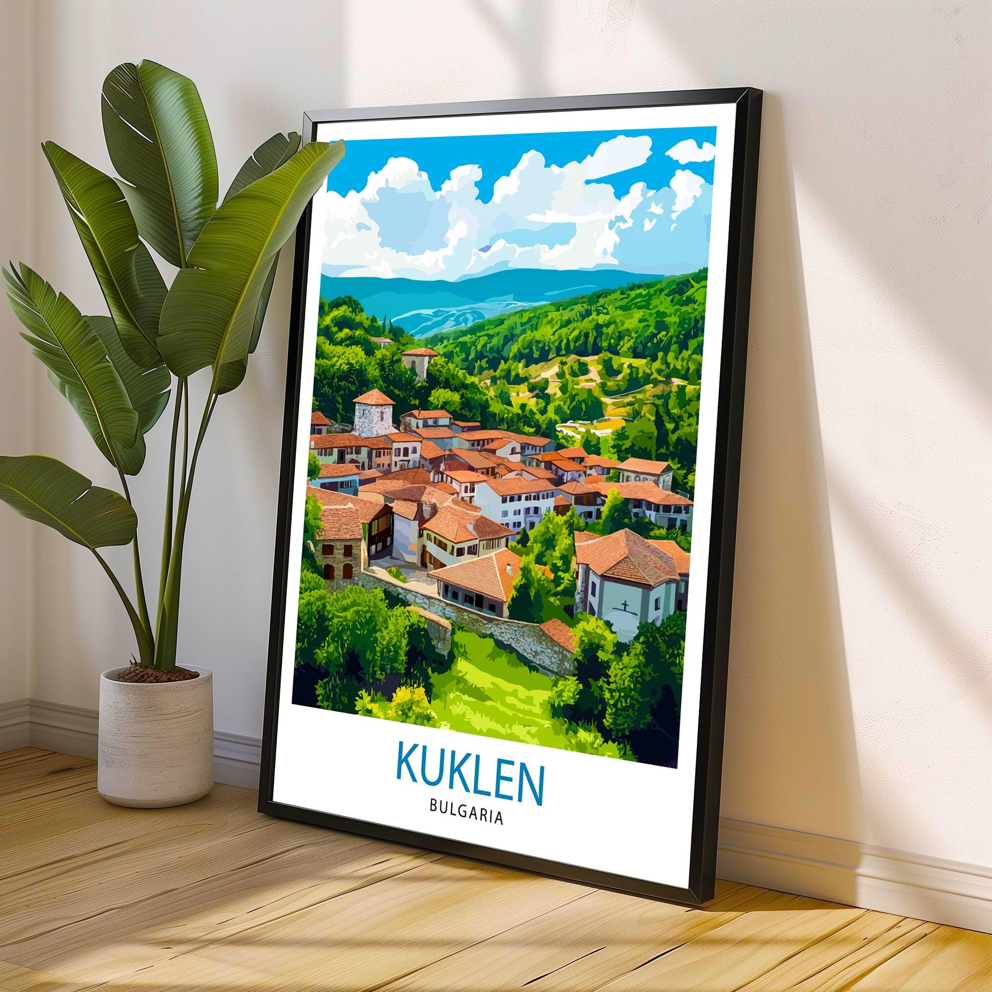 Kuklen Bulgaria Travel Print Wall Decor Wall Art Kuklen Landscape Wall Hanging Home Décor Bulgarian Village Gift Art Lovers Scenic Print