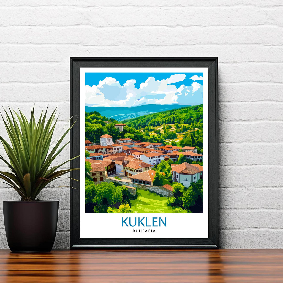 Kuklen Bulgaria Travel Poster