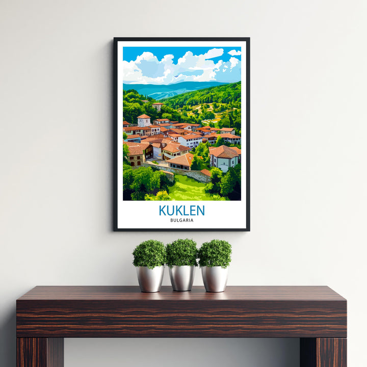 Kuklen Bulgaria Travel Poster