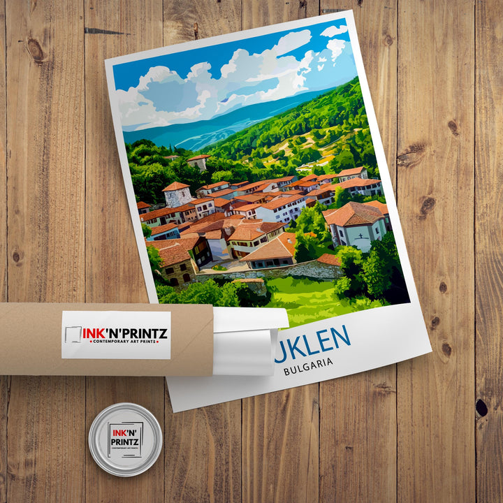 Kuklen Bulgaria Travel Poster