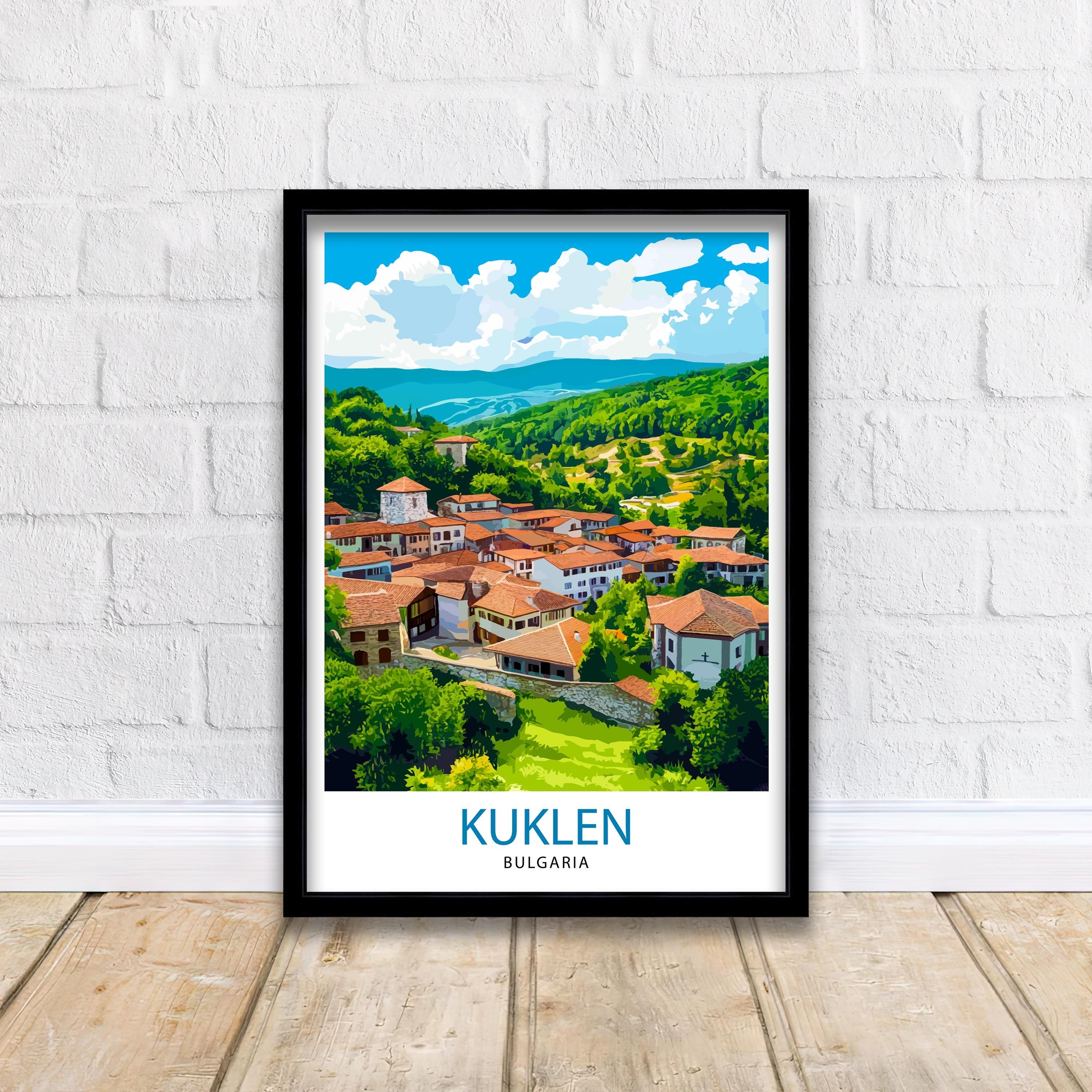 Kuklen Bulgaria Travel Print Wall Decor Wall Art Kuklen Landscape Wall Hanging Home Décor Bulgarian Village Gift Art Lovers Scenic Print