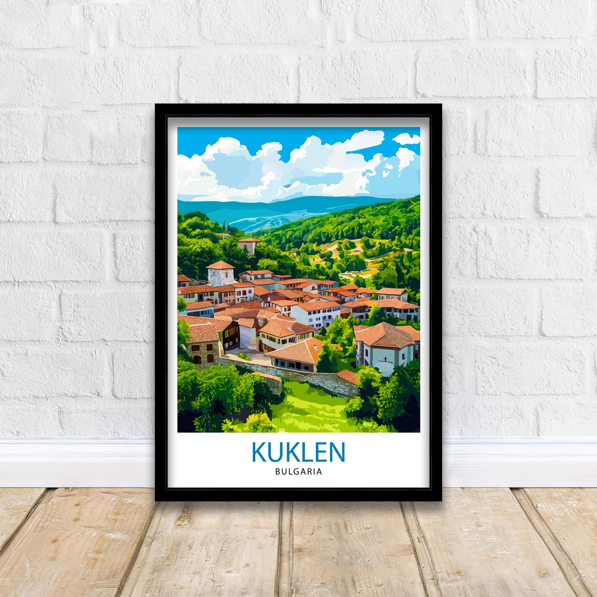 Kuklen Bulgaria Travel Print Wall Decor Wall Art Kuklen Landscape Wall Hanging Home Décor Bulgarian Village Gift Art Lovers Scenic Print