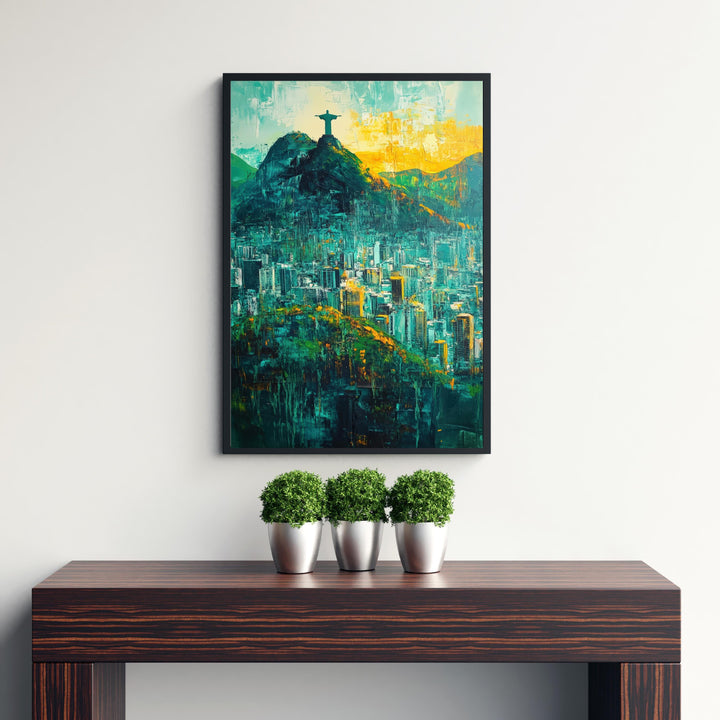 Abstract Rio de Janeiro Travel Poster