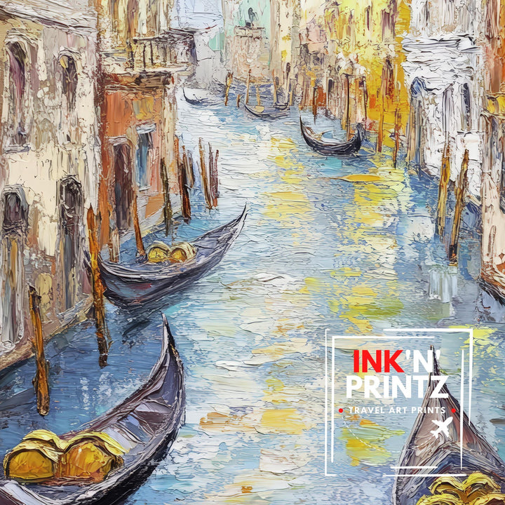 Abstract Venice Travel Poster Wall Decor Wall Art Abstract Venice Landscape Wall Hanging Home Décor Italian City Gift Art Lovers Modern