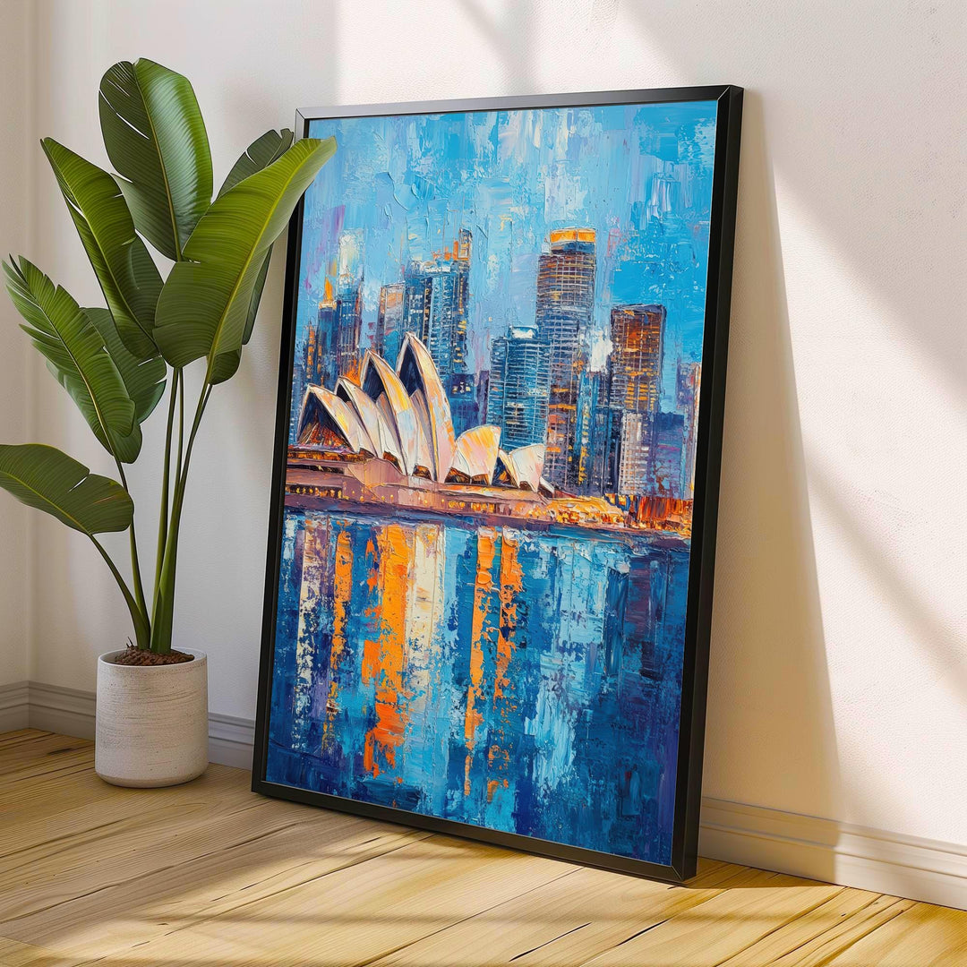 Abstract Sydney Travel Poster Wall Decor Wall Art Abstract Sydney Skyline Wall Hanging Home Décor Australian City Gift Art Lovers Modern