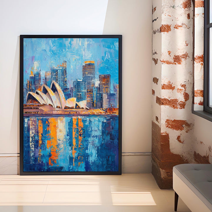 Abstract Sydney Travel Poster Wall Decor Wall Art Abstract Sydney Skyline Wall Hanging Home Décor Australian City Gift Art Lovers Modern