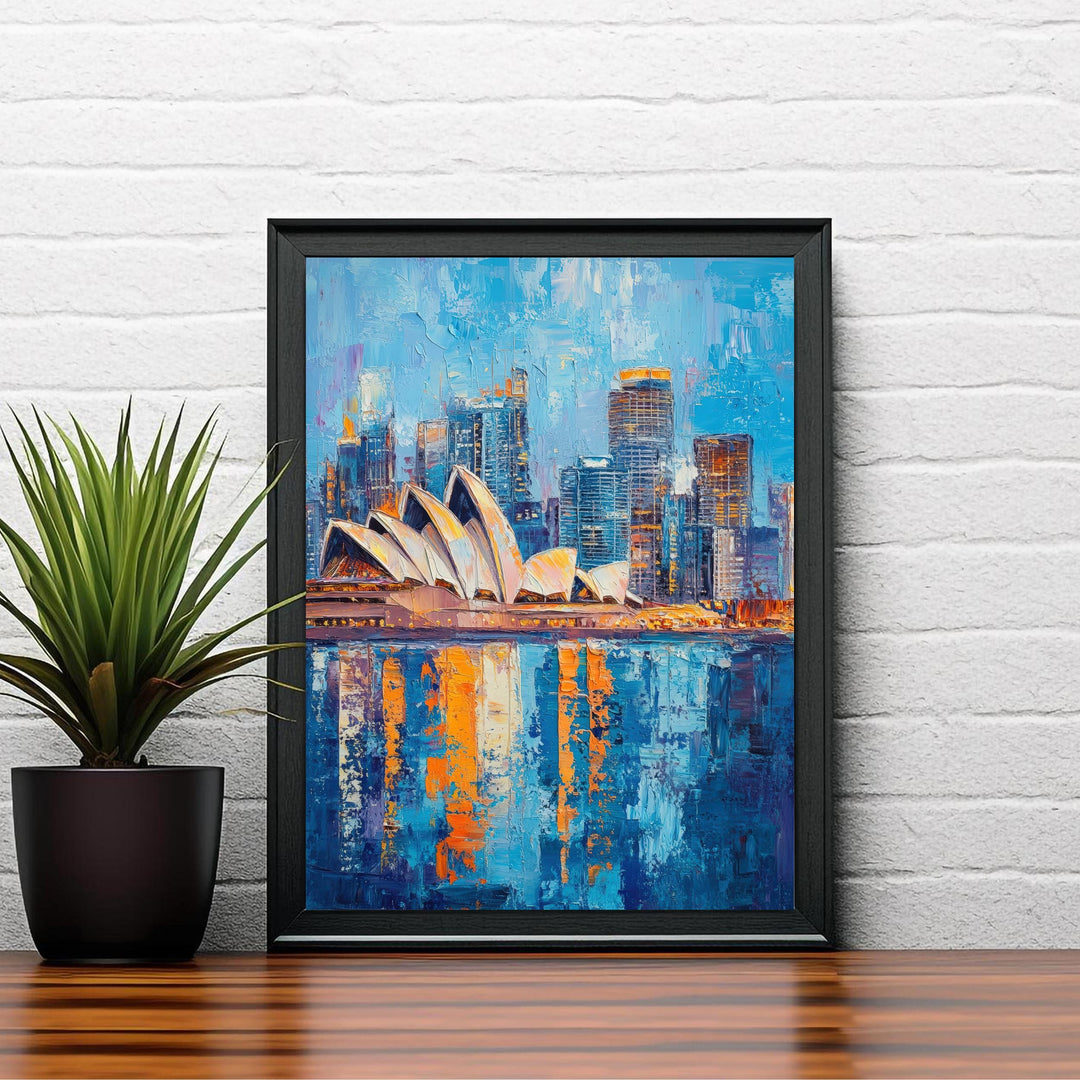 Abstract Sydney Travel Poster Wall Decor Wall Art Abstract Sydney Skyline Wall Hanging Home Décor Australian City Gift Art Lovers Modern