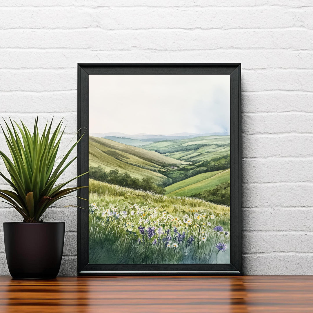 Yorkshire Dales Watercolor Art Poster