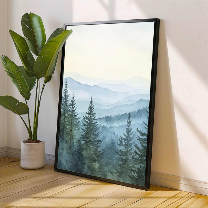 Appalachian Mountains Watercolor Travel Poster