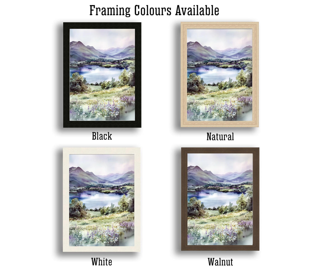 Keswick Lake District Watercolor Travel Print Wall Decor Wall Art Keswick Landscape Wall Hanging Home Décor English Countryside Gift Art