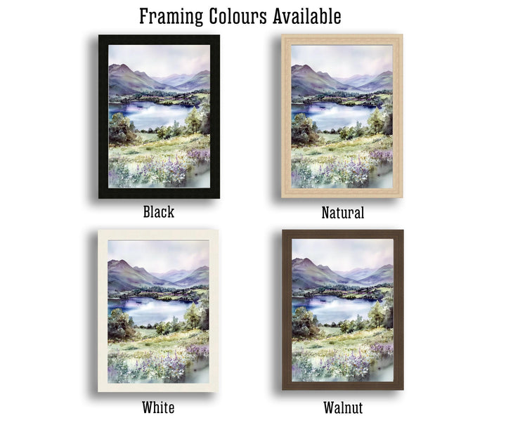 Keswick Lake District Watercolor Travel Poster