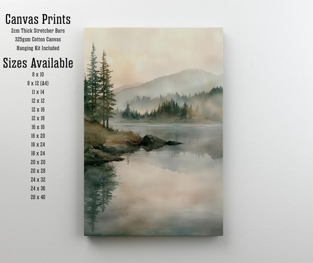 Lake Idaho Watercolor Travel Print Wall Decor Wall Art Idaho Landscape Wall Hanging Home Décor Mountain Gift Art Lovers Scenic Print