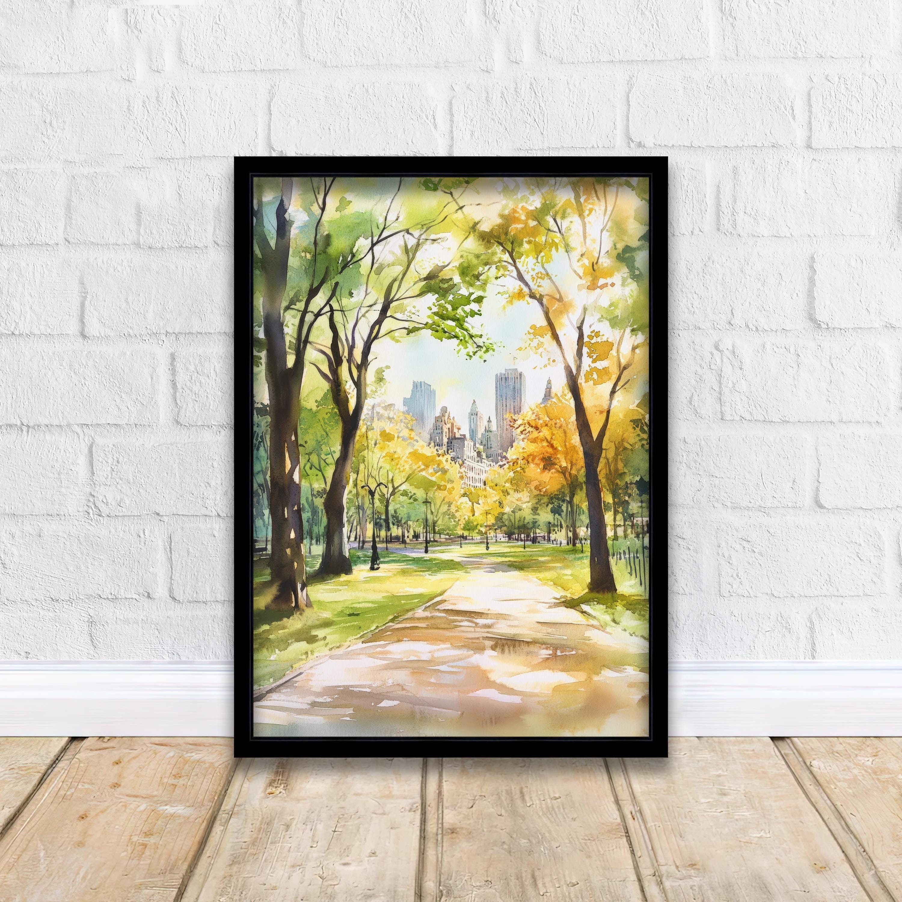 Central Park New York Travel Print Wall Decor Wall Art Central Park Landscape Wall Hanging Home Décor NYC Gift Art Lovers Scenic Print