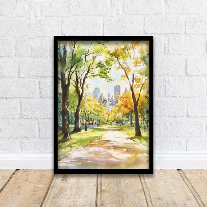 Central Park New York Travel Print Wall Decor Wall Art Central Park Landscape Wall Hanging Home Décor NYC Gift Art Lovers Scenic Print