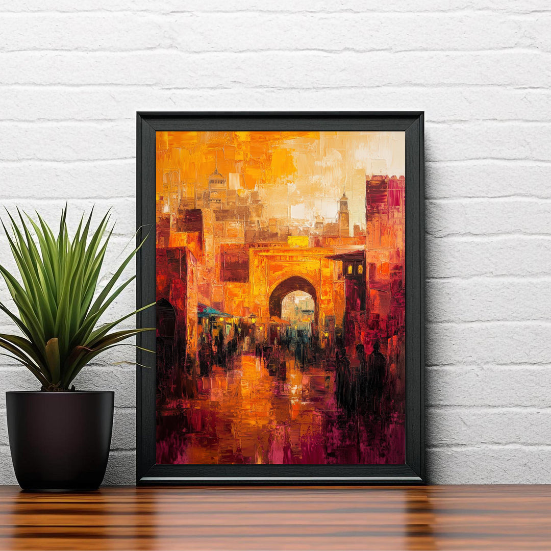 Marrakesh Abstract Art Poster