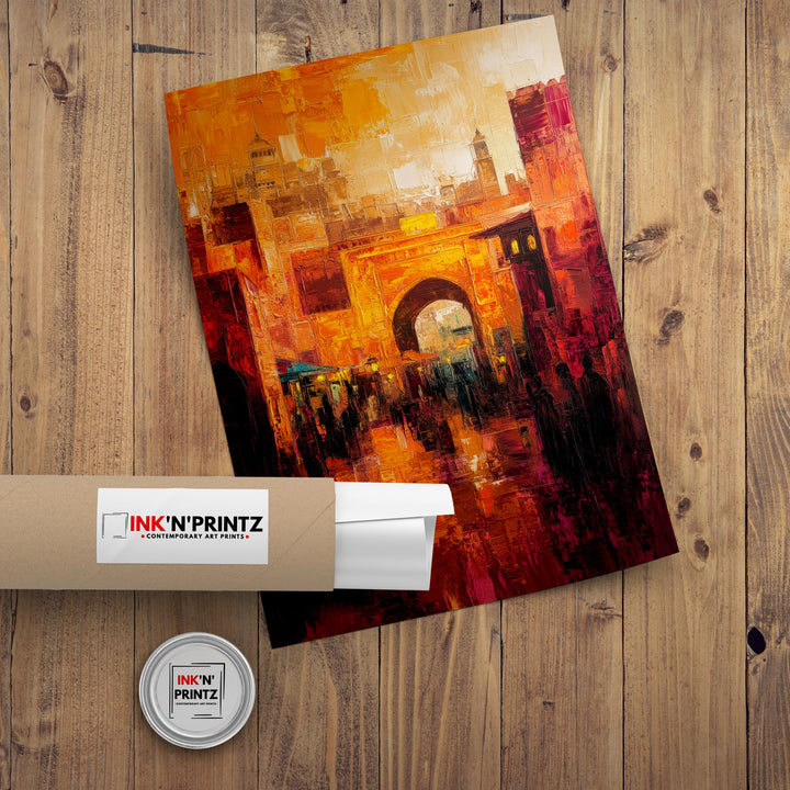 Marrakesh Abstract Art Poster