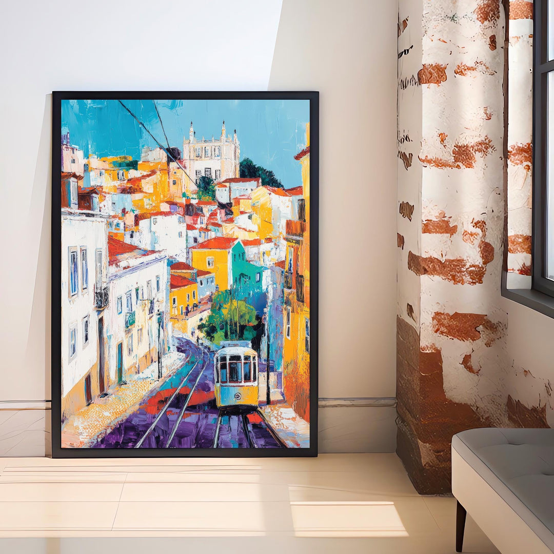 Lisbon Abstract Art Print Wall Decor Wall Art Lisbon Landscape Wall Hanging Home Décor Portuguese City Gift Art Lovers Modern