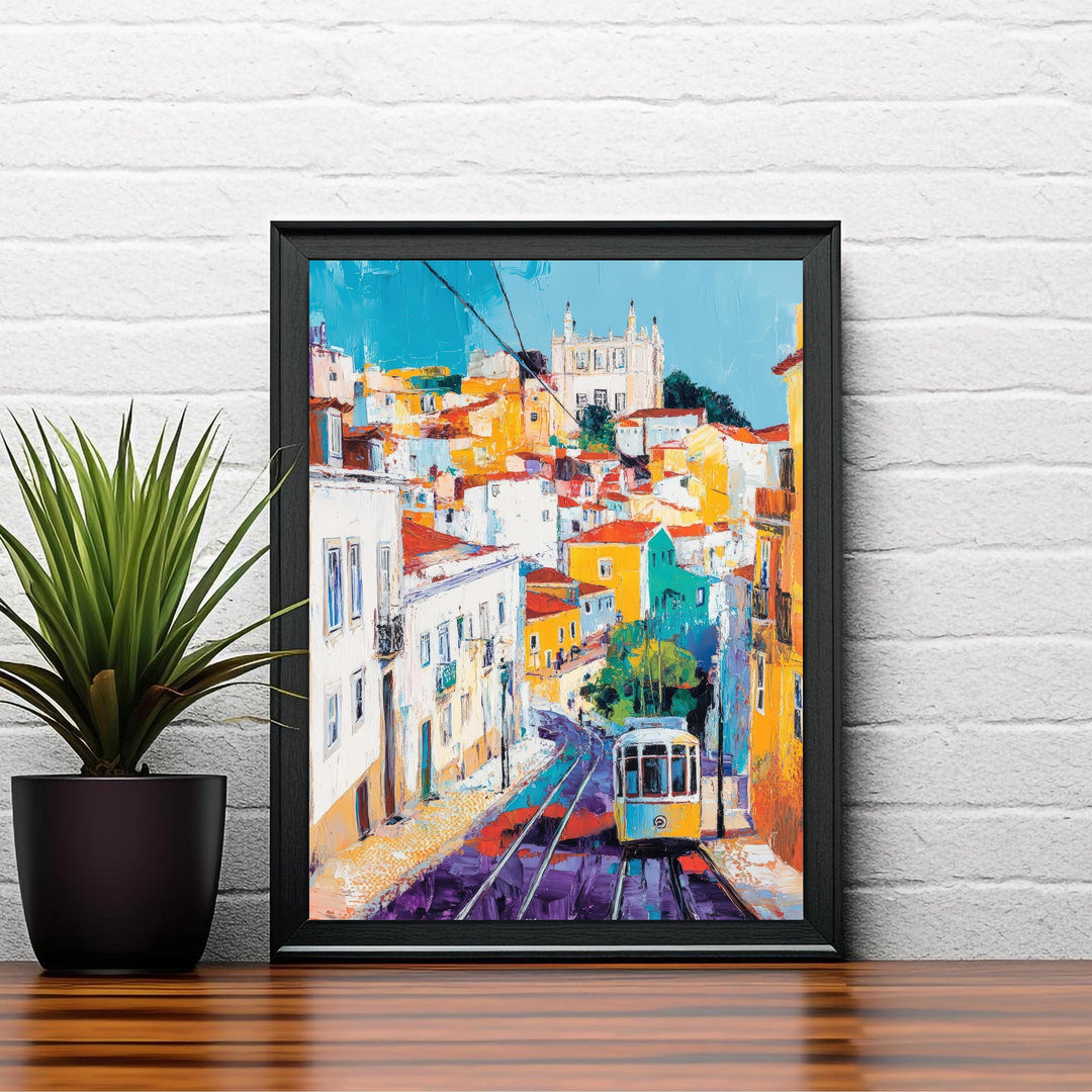 Lisbon Abstract Art Print Wall Decor Wall Art Lisbon Landscape Wall Hanging Home Décor Portuguese City Gift Art Lovers Modern