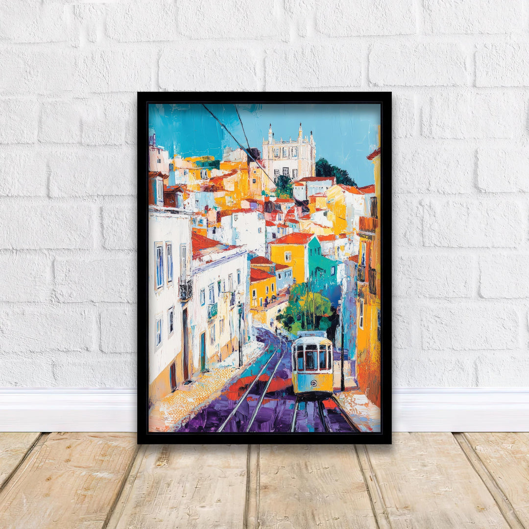 Lisbon Abstract Art Poster