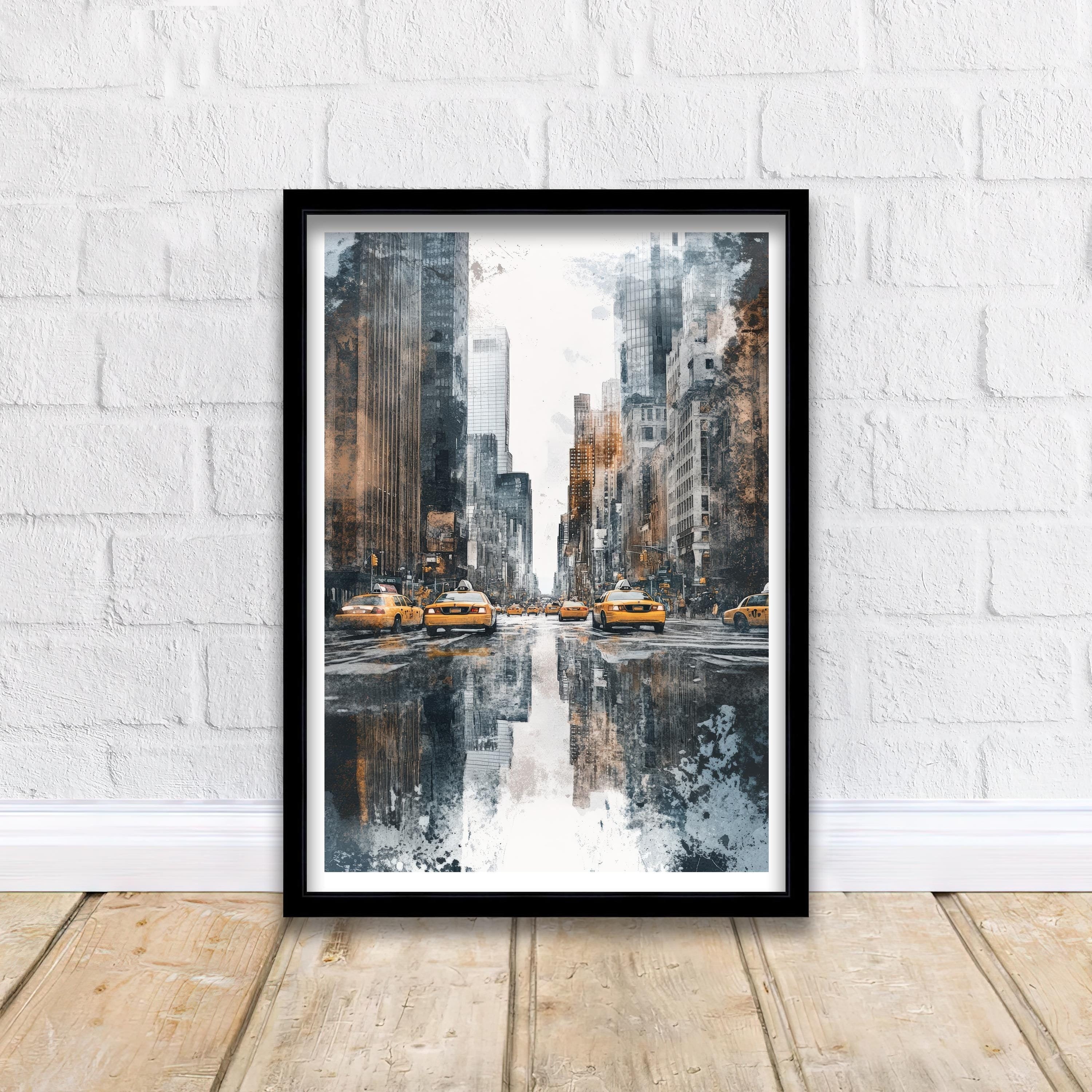 New York City Watercolor Travel Print Wall Decor Wall Art NYC Watercolor Landscape Wall Hanging Home Décor Urban Gift Art Lovers