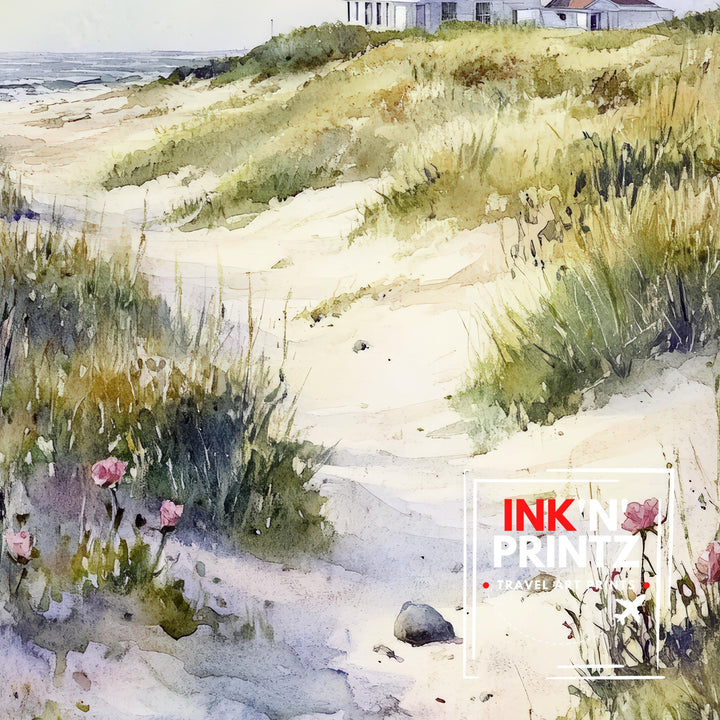 Cape Cod Watercolor Travel Poster