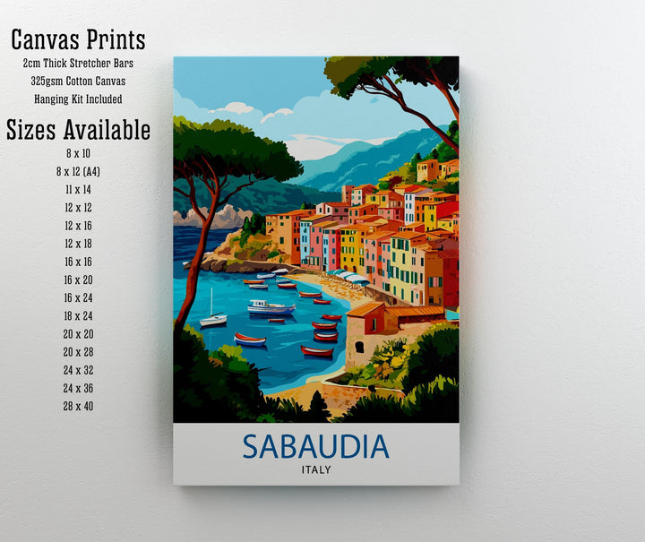 Sabaudia Italy Travel Poster