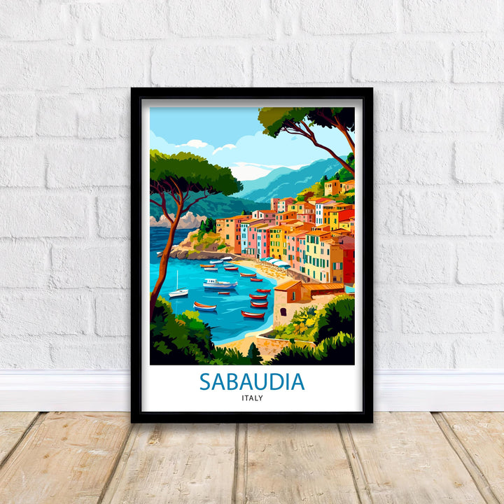 Sabaudia Italy Travel Poster