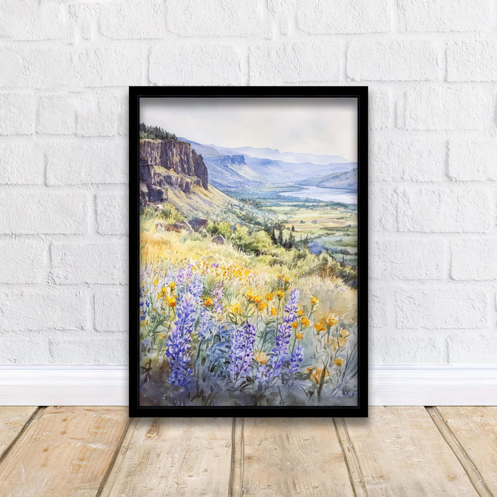 Columbia Gorge Watercolor Travel Print Wall Decor Wall Art Columbia Gorge Landscape Wall Hanging Home Décor Nature Gift Art Lovers Scenic