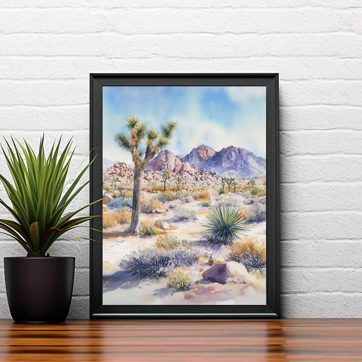 Joshua Tree National Park Watercolor Travel Print Wall Decor Wall Art Joshua Tree Landscape Wall Hanging Home Decor Desert Gift Art Lovers