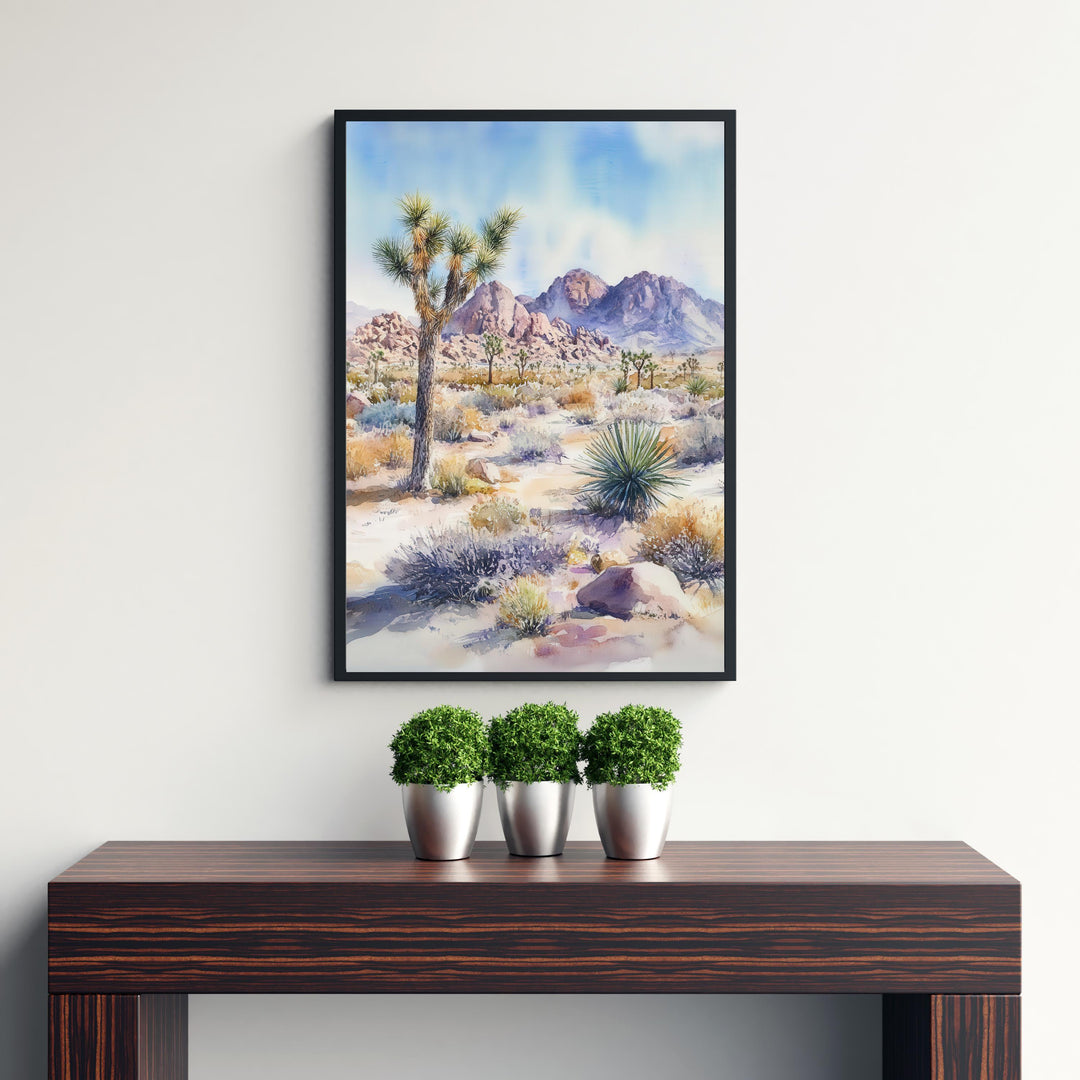 Joshua Tree National Park Watercolor Travel Poster