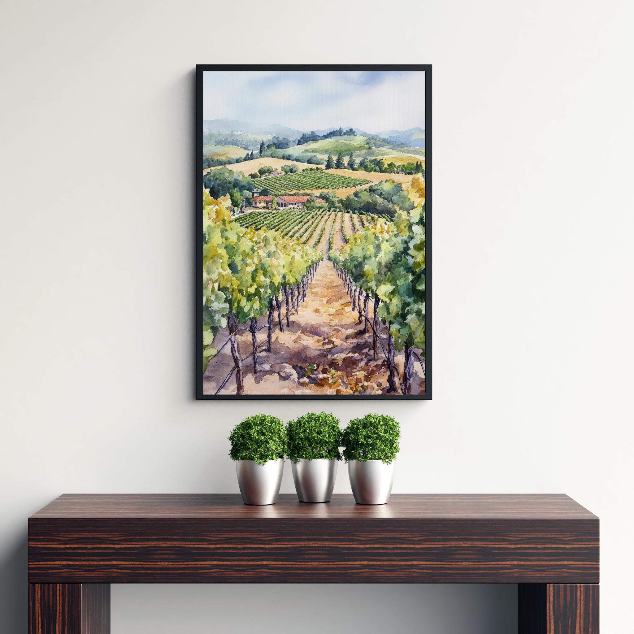 Napa Valley Watercolor Travel Print Wall Decor Wall Art Napa Valley Landscape Wall Hanging Home Décor Wine Country Gift Art Lovers Scenic