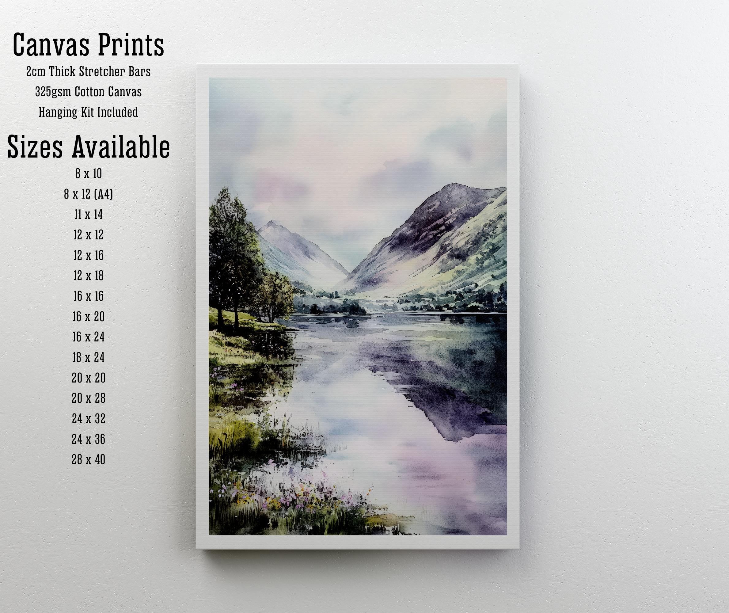 Buttermere Watercolor Travel Print Wall Decor Wall Art Buttermere Landscape Wall Hanging Home Décor Lake District Gift Art Lovers Scenic