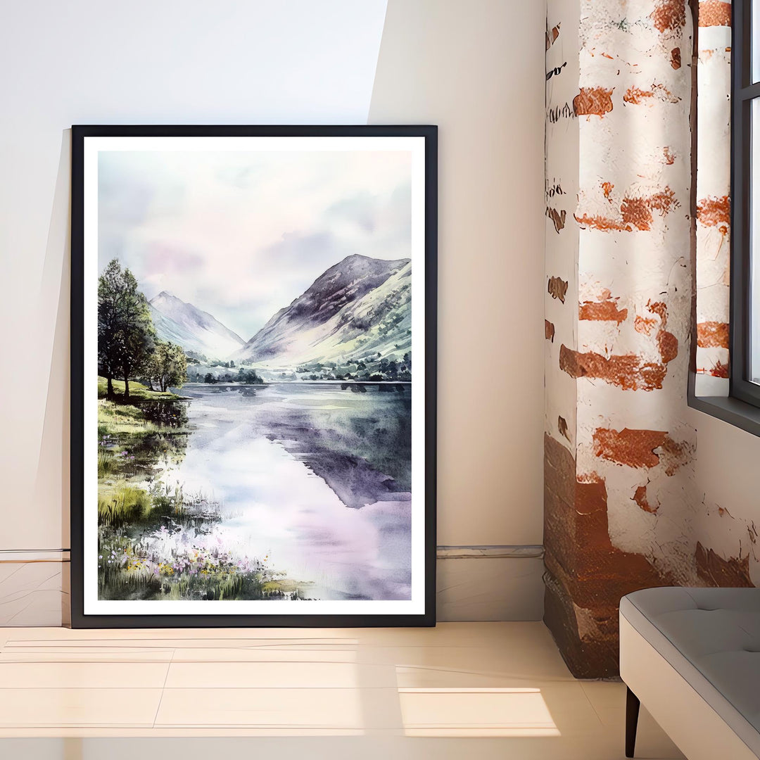 Buttermere Watercolor Travel Poster