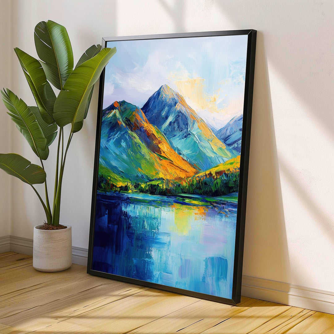 Cat Bells Cumbria Abstract Art Print Wall Decor Wall Art Cat Bells Landscape Wall Hanging Home Décor Lake District Gift Art Lovers Modern