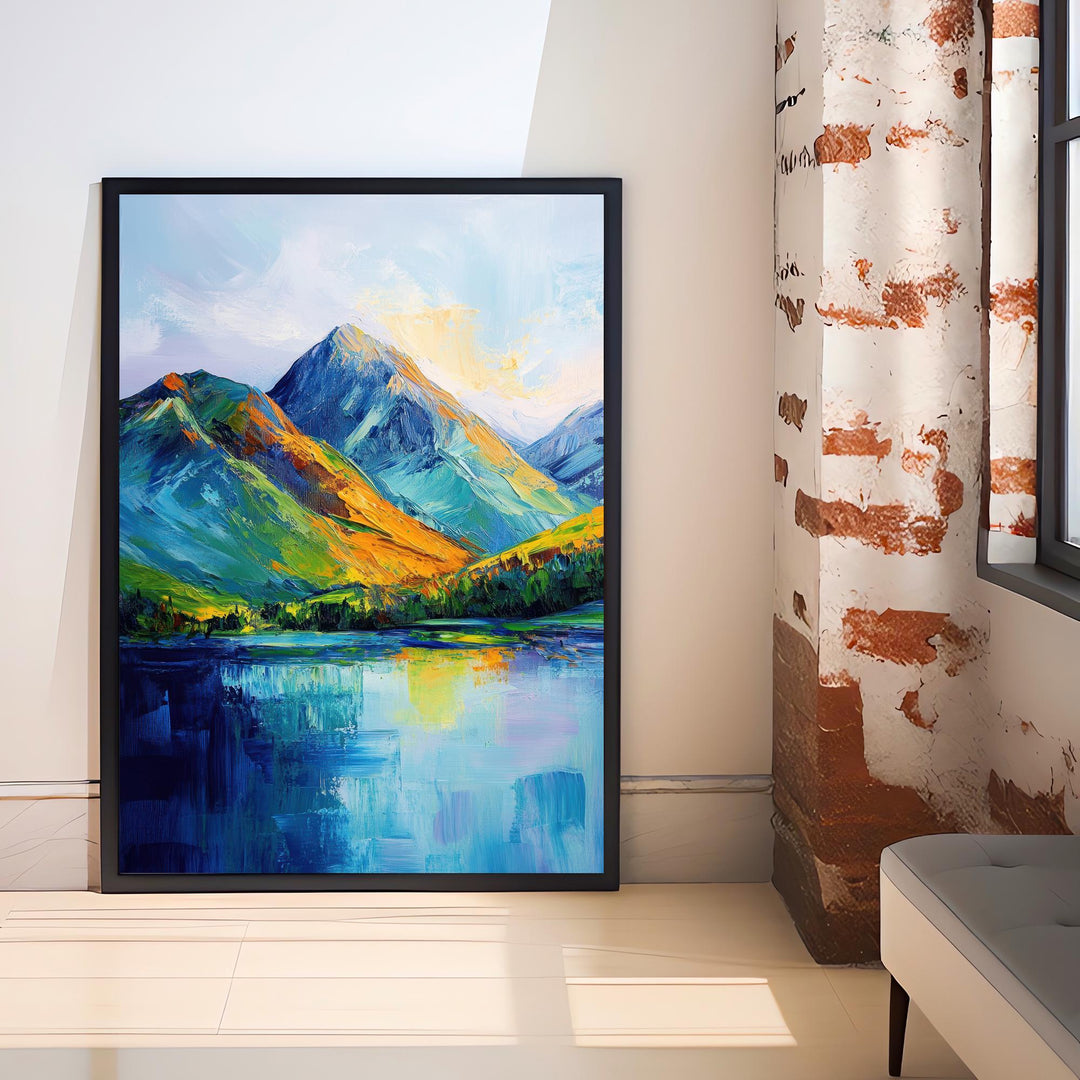 Cat Bells Cumbria Abstract Art Print Wall Decor Wall Art Cat Bells Landscape Wall Hanging Home Décor Lake District Gift Art Lovers Modern